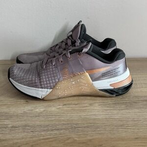 Nike Metcon 8 Flyease React Training Shoes Women 6.5 Purple Orange Gym Sneaker